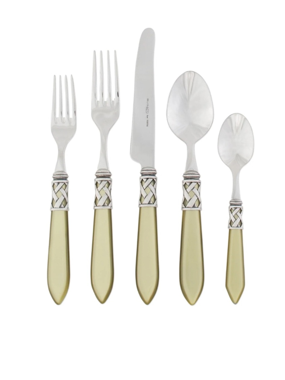 Vietri Aladdin Antique Twenty-Piece Place Setting in Chartreuse Green NEW In Box